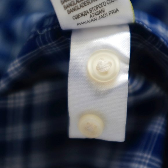 Marks And Spencer Blue Plaid Men's Shirt - Picture 12 of 12